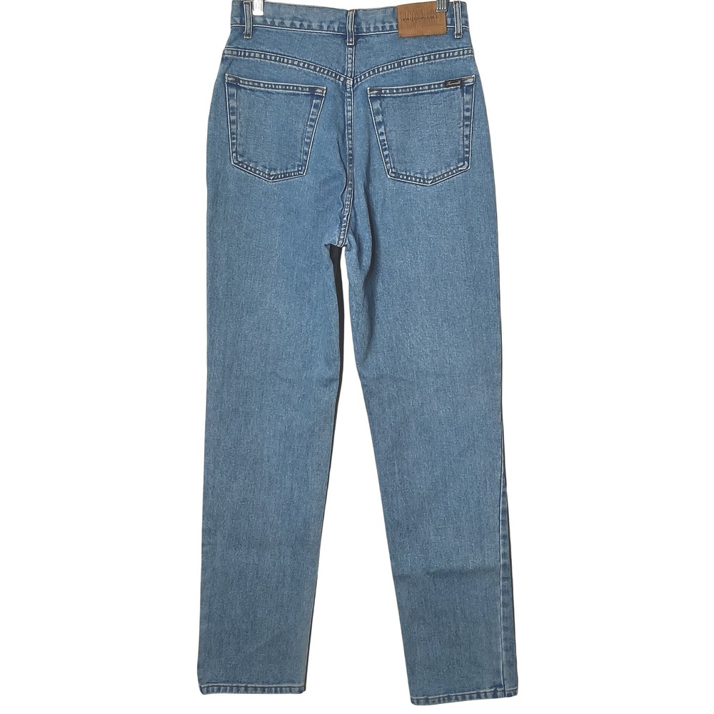 Vintage Faconnable Jeans Women 10 L Blue High Rise‎ Straight Leg Denim